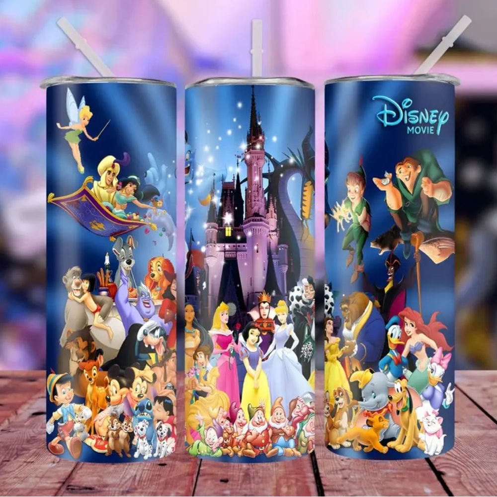 Disney Movie Themed Party Tumblers - Blue